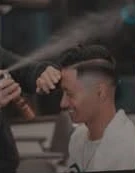 Classic styled haircut in a barber chair